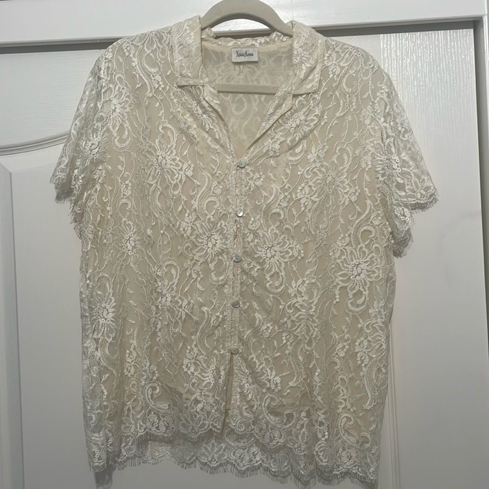 Neiman Marcus lace blouse